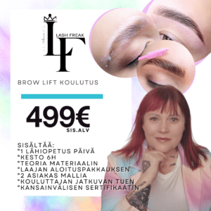 kulmienlaminointi koulutus, brow lift koulutus